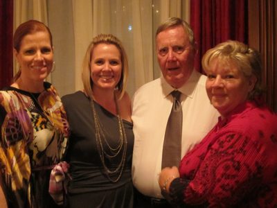 Daughters Holly, Tiffany and Heather with the groom at...